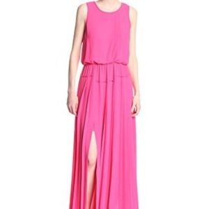 BCBG MAXAZRIA Jenine Fuchsia High Slit Maxi Dress